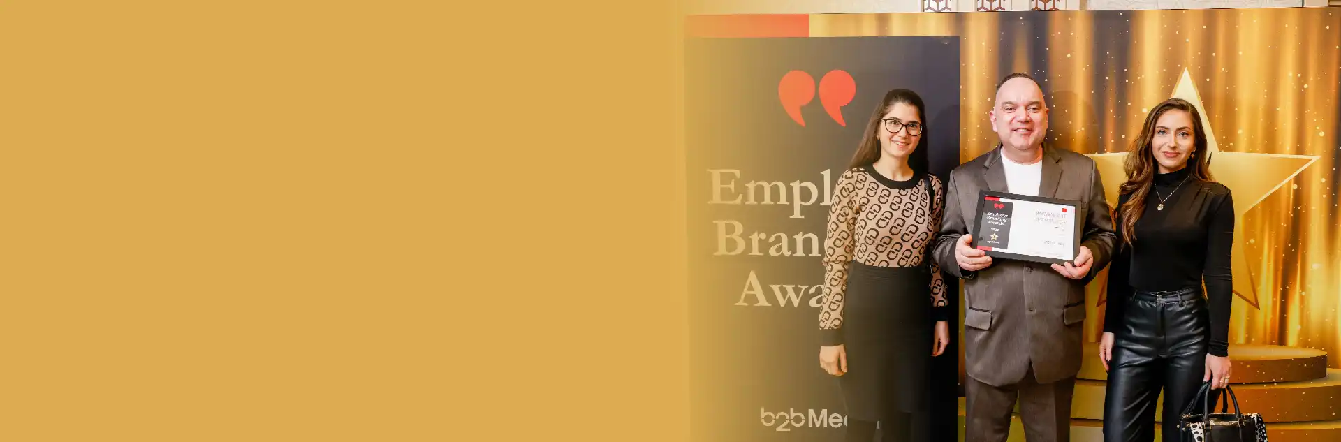 Winning an award at Employer Branding Awards